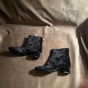 Black Velvet Booties - Size 9M